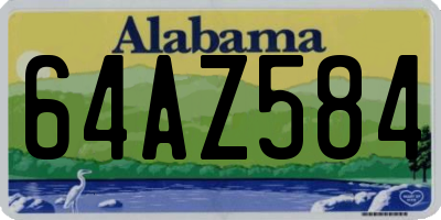 AL license plate 64AZ584
