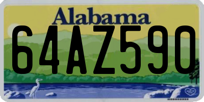 AL license plate 64AZ590