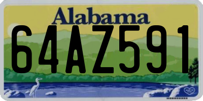 AL license plate 64AZ591
