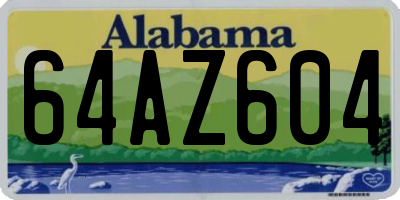 AL license plate 64AZ604