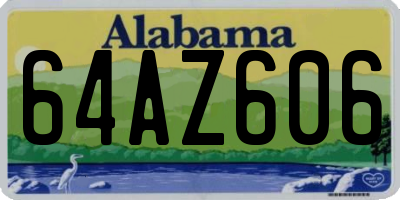 AL license plate 64AZ606