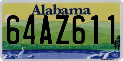 AL license plate 64AZ611