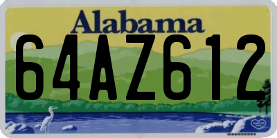 AL license plate 64AZ612
