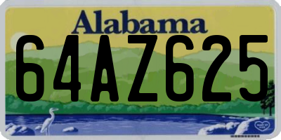 AL license plate 64AZ625