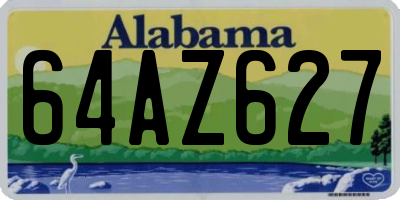 AL license plate 64AZ627