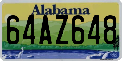AL license plate 64AZ648