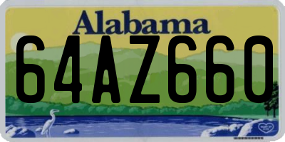 AL license plate 64AZ660