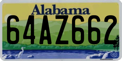 AL license plate 64AZ662