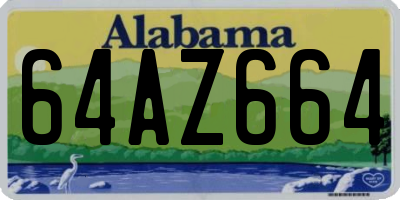 AL license plate 64AZ664