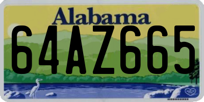 AL license plate 64AZ665