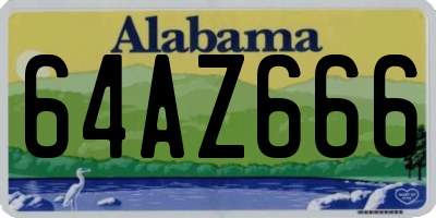AL license plate 64AZ666