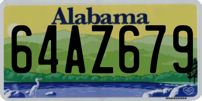 AL license plate 64AZ679