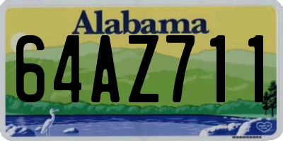 AL license plate 64AZ711