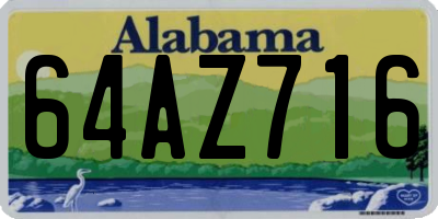 AL license plate 64AZ716