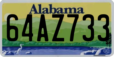 AL license plate 64AZ733