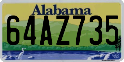 AL license plate 64AZ735