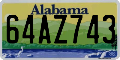 AL license plate 64AZ743