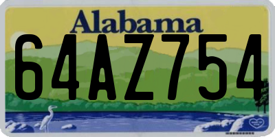 AL license plate 64AZ754