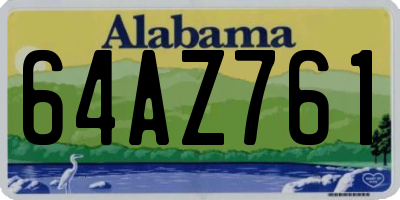 AL license plate 64AZ761