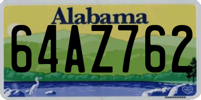 AL license plate 64AZ762