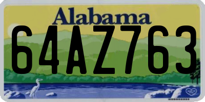 AL license plate 64AZ763