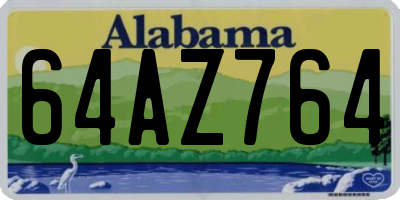 AL license plate 64AZ764