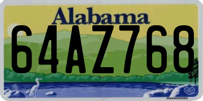 AL license plate 64AZ768