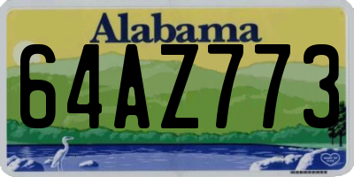 AL license plate 64AZ773