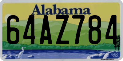 AL license plate 64AZ784
