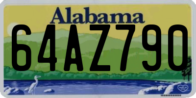 AL license plate 64AZ790