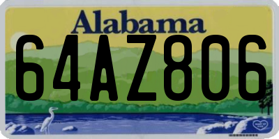AL license plate 64AZ806