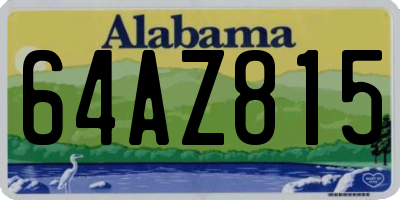 AL license plate 64AZ815