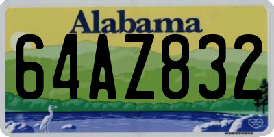 AL license plate 64AZ832