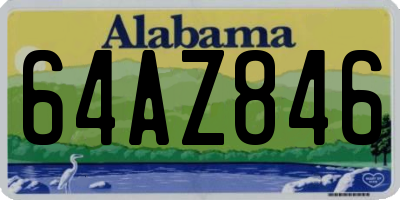 AL license plate 64AZ846