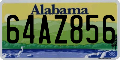 AL license plate 64AZ856