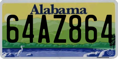 AL license plate 64AZ864