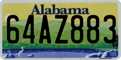AL license plate 64AZ883