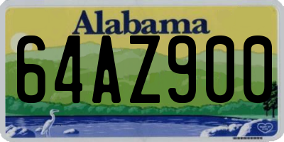 AL license plate 64AZ900