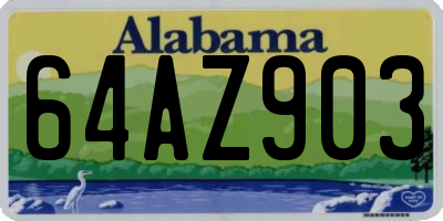 AL license plate 64AZ903