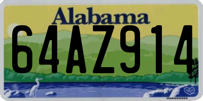 AL license plate 64AZ914