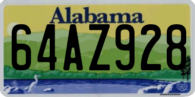 AL license plate 64AZ928
