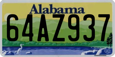 AL license plate 64AZ937