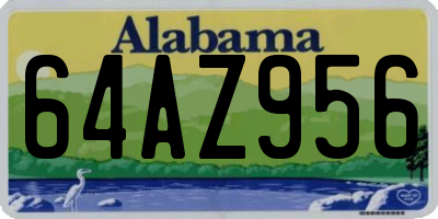 AL license plate 64AZ956
