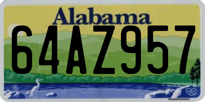 AL license plate 64AZ957