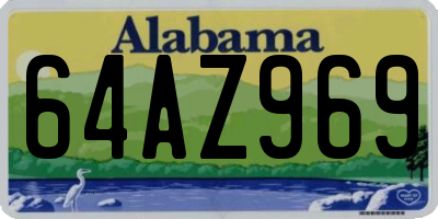 AL license plate 64AZ969