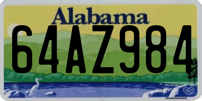 AL license plate 64AZ984