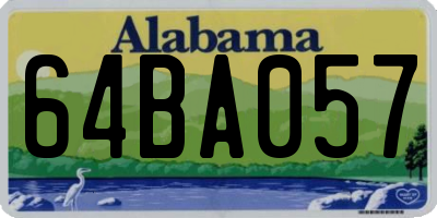 AL license plate 64BA057