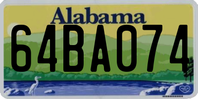 AL license plate 64BA074