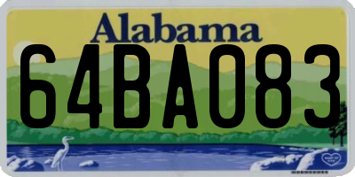 AL license plate 64BA083