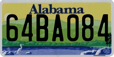 AL license plate 64BA084